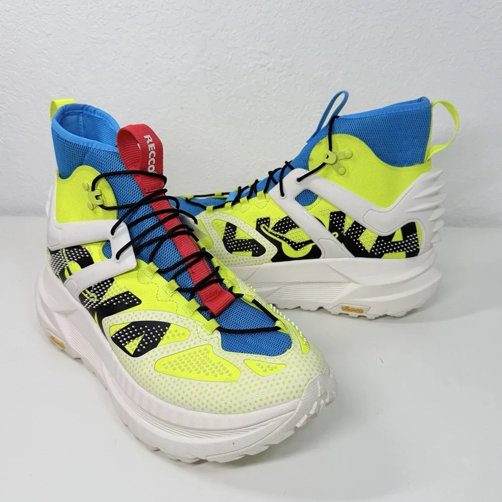 Hoka Mafate X Hike Size W12 M11 Citrus Alabaster Hiking Boots 1174230 HSL Comfor